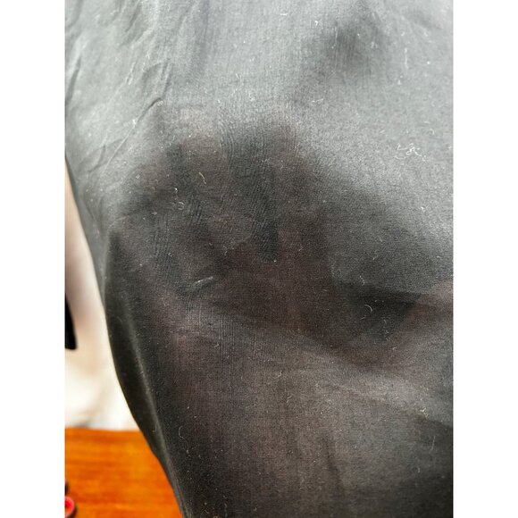 Theory Blouse Womens P Petite Blk 100% Cotton Pintuck Sheer Top Minimalist Luxe - Picture 7 of 9